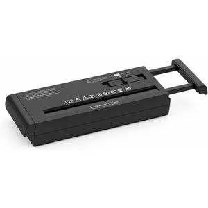 Small Paper Shredder for Home Office, 6-Sheet Strip Cut Portable Paper Shredder with Extendable Arm, Overheat Protection, No Basket