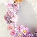 Floroom Mini Artificial Flower Heads Lavender & Purple Fake Peony Daisy Rose Multicolor Small Faux Silk Flower Heads for Cake Craft Garland Wedding Party Graduation Cap DIY Home Decoration, 0.8"-3.6"