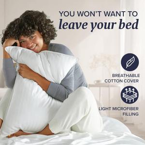 Beckham Hotel Collection Bed Pillows Standard/Queen Size Original Down Alternative Pillow for Sleeping - Bedding for Back, Stomach or Side Sleepers