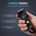 PRITECH Manscape Body Hair Trimmer - Waterproof Pubic Hair Ball Trimmer, Ceramic Blade Shavers Electric Razors for Men with USB-C Charging, Wet/Dry Use, Nick-Free Mens Grooming Kits, Gifts for Men