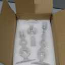 Glasseam Glass Candle Stick Holder: Clear Taper Candle Holders Set of 3 Modern Candlestick Holders for Taper Candles Decorative Candle Holders for Table Centerpiece Wedding Party Christmas Decorations