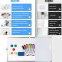 Dry Erase White Board, Cazeyoo Magnetic Desktop Whiteboard 16 x 12inch with Stand, 10 Markers, 4 Magnets and 1 Eraser, Portable Double-Sided White Board for Kids Drawing, Office, Home, School