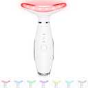 ELISHINE 7 Color Neck Face Massager  Facial Massager Tool for Skin Care at Home, Vibrating Face Massager with Thermals, Galvanic Machines White