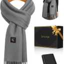 Heated Scarf Unique Useful Idea Valentine Gifts for Women Men Mom Mother Older Sister Wife Present Girlfriend Aunt Best Friend Coworker Boss Gift Friend Birthday Anniversary Travel Who Have Everything (Grey)