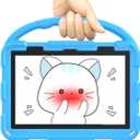 Fire HD 8 Tablet Case for Kids(2024/2022/2020 Release,12th/10th Generation),Incompatible with iPad Samsung,Shock Proof Friendly,360 Rotating Grip Stand,Portable Handle Kid-Proof Case (Blue)