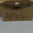 Stainless Steel Dish Drying Rack for Kitchen Counter, Sink Organization and Storage Essentials with Silverware & Utensil Holder, Home and Apartment Decor, 12''W x 15.5''L, Black