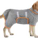 Bienbee Dog Bathrobe, Quick Drying Super Absorbent Dog Robes for After Bath, Warm Keeping Dogs Towel, Dogs Bath Supplies, Gray L