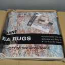 WITSHOCK 9x12 Area Rugs for Living Room : Machine Washable - Non Slip Modern Abstract Rug for Bedroom Under Dining - Stain Resistant for Household - Pet Owners (Multicolor) (Cream White/Gray-blue/Light Brown-red)