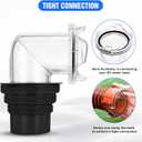 Nilight 90 Degree RV Sewer Hose Fittings with 4-in-1 Adapter, Clear RV Sewer Hose Elbow Leak-Proof Connection & Odor-Tight Seal Fits 4 Sizes of Dump Station Inlets for Campers Travel Trailers, Black
