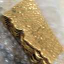 Showgeous Round Charger Plates 50 Pack 13” Gold Plastic Reef Rim