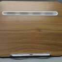 Reading Book Pillow Stand with 3-Color Adjustable Light, Hands-Free Book Holder for Bed or Lap, Wooden Surface, AAA Batteries Required