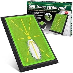 Golf Mat, 12"*17" Golf Hitting Mat, Golf Training Mat for Swing Detection, Golf Swing Mat Pratice for Indoor/ Ourdoor, with Shock Absorbent Rubber Base, Visual Feedback for Testing Training Aids