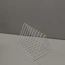 Sooyee 9 Slot White Magazine Holder,Desktop File Sorter Organizer Triangle Bookshelf Decor Home Office