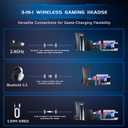 Acer 2.4GHz Wireless Gaming Headsets for PS5, PS4, PC, Switch, Tri-Mode Gaming Headphones with Noise Canceling Mic, Stereo Sound, 40+Hr Battery, 50mm Drivers - White