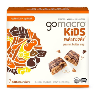GoMacro Kids MacroBar Organic Vegan Snack Bars - Peanut Butter Cup (0.90 Ounce Bars, 7 Count)