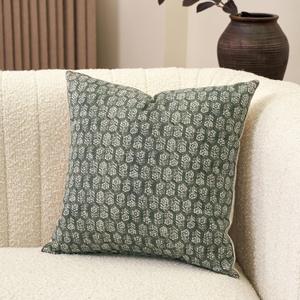 Amor Virisso 20x20 Pillow Covers Floral Pillow Covers Farmhouse Neutral Pillow Covers Decorative Pillows for Couch Accent Sofa Pillows 1PC, Mineral Green