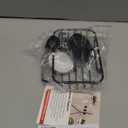 TAILI Soap Bar Holder Dish with Hooks, Shower Soap Tray Saver Suction Cup with Razor Holder for Wall, Rustproof Stainless Steel Bath Shampoo Caddy for Bathroom Accessories Organizer,Sink,Black (5.6" * 4.6")