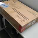 Ciokea Folding Adirondack Chair with Retractable Ottoman Fire Pit Patio Chair with Pull Out Foot Rest Weather Resistant Lawn Outdoor Lounge Chair with 2 Cup Holder (Black)