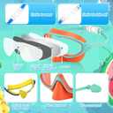 Kids Swim Goggles with Nose Cover Swimming Mask with Ear Plugs UV No Leaking Anti Fog Pool Goggles for Boy Girl 4-10