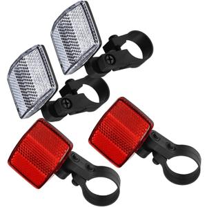 Bike Front and Rear Reflectors Kit,Bike Cycling Safety Warning Reflectors for Handlebar and Seatpost