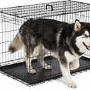 48 inch Folding Metal Wire Large Dog Crate Dog Kennel Cage with Double Door