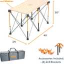 Bora Centipede 2 ft. L x 4 ft. W x 2.5 ft. H Folding Work Table Steel 1500 lb. capacity Gray/Yellow