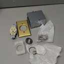 Leviton 1-Gang Single Receptacle Floor Box, Tamper-Resistant, Brass Finish, 15-Amp, 125V, 5249-TFB