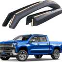 Goodyear Shatterproof in-Channel Window Deflectors for Chevrolet (Chevy) Silverado/GMC Sierra 1500 2019-2025 Crew Cab,Rain Guards,Window Visors,Vent Deflector, Truck Accessories,4pcs- GY003415LP (For Silverado 1500 19-25)
