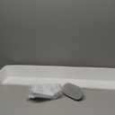 Longer Bath Tub Splash Guard for Kids, Silicone Bath Toy Holder for Bathtub, Prevent Water Spills in Bathroom, Fun-Filled Bath Time for Toddlers Including Bath Brush and Toy Storage Bag (White)