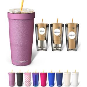 Frost Buddy Togo Buddy | 30 oz Stainless Steel Vacuum Insulated Tumbler | To Go Coffee Cup  Iced Coffee Cups, Iced Coffee Sleeve, Travel Mug, Thermal Cup for Hot & Cold Drinks, Dunkin Cup (Aurora)