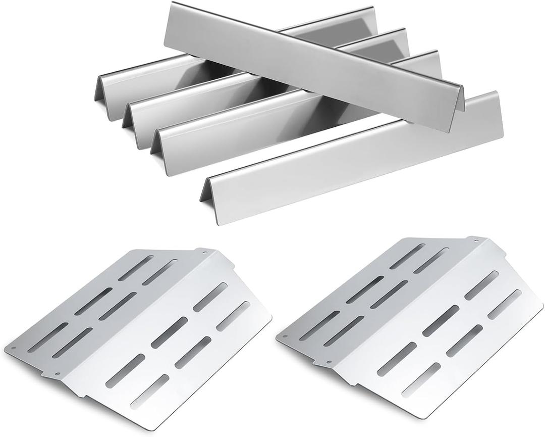 Stainless Steel Genesis 300 Grill Replacement Parts 7621 Flavorizer Bars 65505 Heat Deflector Parts for Weber Genesis E310 E330 S330 S310 EP330 EP310 Grill Parts 7620 Sear Flavor Bars E-310 Parts