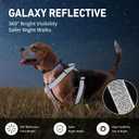 Dog Harness for Large Dogs with Back Clip, Galaxy Reflective, Black