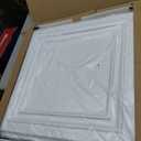 Art3d PVC Ceiling Tiles, 2'x2' Plastic Sheet in White (24-Pack), 24"x24"