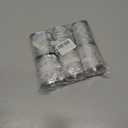 PEUTIER 6 Rolls Glitter Christmas Wired Ribbons, 2.5" Wide Silver Glitter Snowflake, Striped, Floral Pattern Christmas Tree Ribbons for Crafts, Wreaths, Gift Wrapping (36yd Total Length)