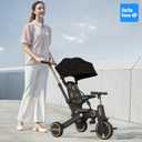 Tricycle Stroller for Toddler,Foldable Baby Tricycle,Kids Balance Bike with Push Handle,Toddlers Stroller Bike with 1 to 5 Years,7-in-1 Push Tricycle Bike for Kids(Gold)