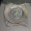 Textured Gold Rope Rim Plastic Charger Plates - 13" (Pack of 4) - Elegant & Durable for Entertaining, Dining, and Decor