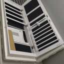 SONGMICS 6 LEDs Mirror Jewelry Cabinet, 47.2-Inch Tall Lockable Wall or Door Mounted Jewelry Armoire Organizer with Mirror, 2 Drawers, 3.9 x 14.6 x 47.2 Inches, White UJJC93W