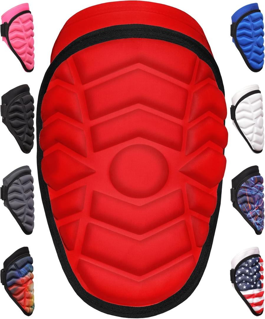 Exxact Sports Defender Baseball Elbow Guard, Batters Softball Elbow Guard Baseball Youth & Adult with Adjustable Strap (Adult (Small - Medium), Red)