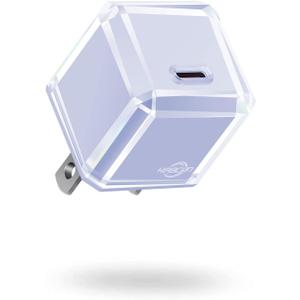 2 x USB C Charger Block 20W for iPhone 16/16 Pro/16 Pro Max/16 Plus/16e 15/15 Plus/15 Pro/15 Pro Max/14/14 Pro/14 Pro Max/13/13 Mini/13 Pro/13 Pro Max, PD 3.0 Compact Fast Charging, No Cord/Lavender