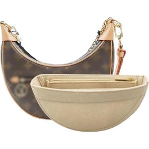 Lckaey Purse Organizer Insert for Loop Hobo Bag Organizer Insert - 2mm Felt Bag Liner Insert Y096-Khaki (Small)