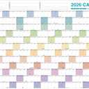 Yearly Wall Calendar 2026 - Large Yearly Calendar 2026, Jan 2026 - Dec 2026, 38.2'' x 25.2'' (Open), 2026 Calendar 12 Months, Yearly Wall Calendar with To-do Lists, Notes, Stickers, All At One Page