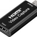 AXHDCAP 4K HDMI Video Capture Card, Cam Link Card Game Audio Adapter HDMI to USB 2.0 Record Capture Device for Streaming, Live Broadcasting, Video Conference, Teaching, Gaming