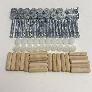20 Set 3 in 1 Minifix Cam Lock Furniture Fastener, Connector Fixing Screw (Made In Turkey) (20 Set (80 Pcs) with Dowels)