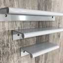 10Pcs 4.72" Back Mount Finger Pull,Cabinet Handles Closet Door Finger Pulls,Hole Dia.3.78"/96mm,White