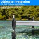 Dock Bumpers for Poles/Post, Boat Dock Bumpers Fenders | Dock Fenders Slide-Over Post Pole,Slip-On Dock Leg Pipes,Vertical Protection Dock Guards,Soft UV-Resistant Marine-Grade Vinyl, 17.6 Inch Length
