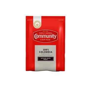 Community Coffee 100% Colombia Pre-Measured Coffee Packs, Medium Dark Roast, 2.5 Ounce Each (Box of 40) (EXP 11/18/26)