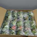 BLOSMON Wedding Flower Rings Centerpiece: 10 Pcs 14 Inch Diam Large Dusty Pink White Rose Babys Breath Fake Flowers Candle Rings Wreaths for Home Party Table Decor Artificial Spring Floral Wreath