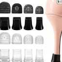 8 Pairs(4 Sizes) Heel Protectors for High Heels,U-Shape Anti-Slip Heel Caps for Grass,Dancing&Outdoor Events,Noise-Reducing Replacement Tips for Stiletto,Pumps & Wedding Heels