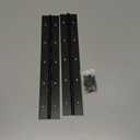 BEAMNOVA 2 Pcs Black Piano Hinges 12x2x0.06 Inch Heavy Duty Continuous Hinges 304 Stainless Steel with Holes Screws for Cabinet Doors Pianos Mailbox Storage Boxes