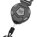 MNGARISTA Retractable Keychain, Heavy Duty Carabiner Badge Holder, Tactical ID Badge Reel with 31.5” Steel Retractable Cord, 8.0 oz